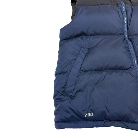 The North Face Men's 700 Fill Goose Down Black & Blue Puffer Vest - Size Large - Picture 4 of 15